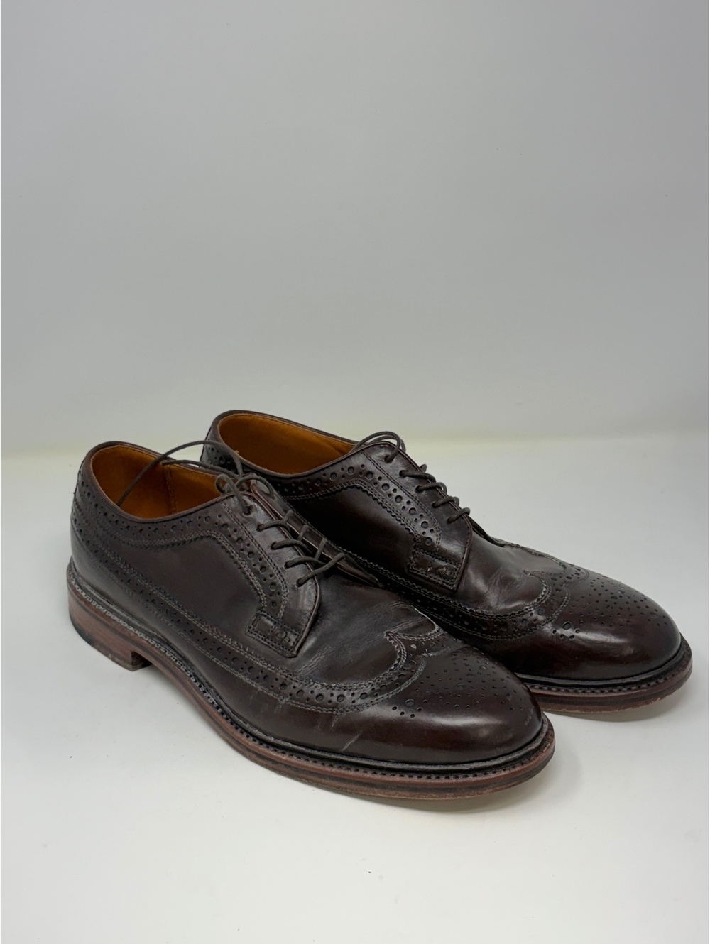 J.Crew Ludlow Brown Leather Wingtip Dress Shoes Size 10.5D